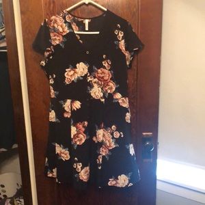 Black floral dress